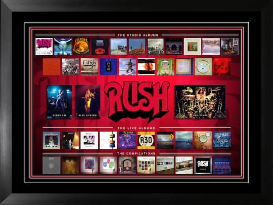 Rush Framed Album Collection Collage 26" x 20"